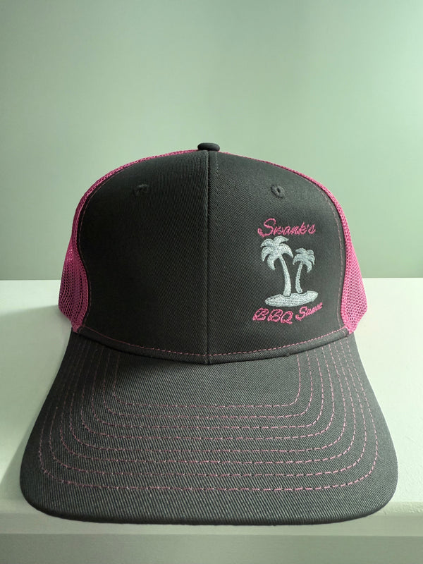 Swank's BBQ Sauce Hat Grey/Pink