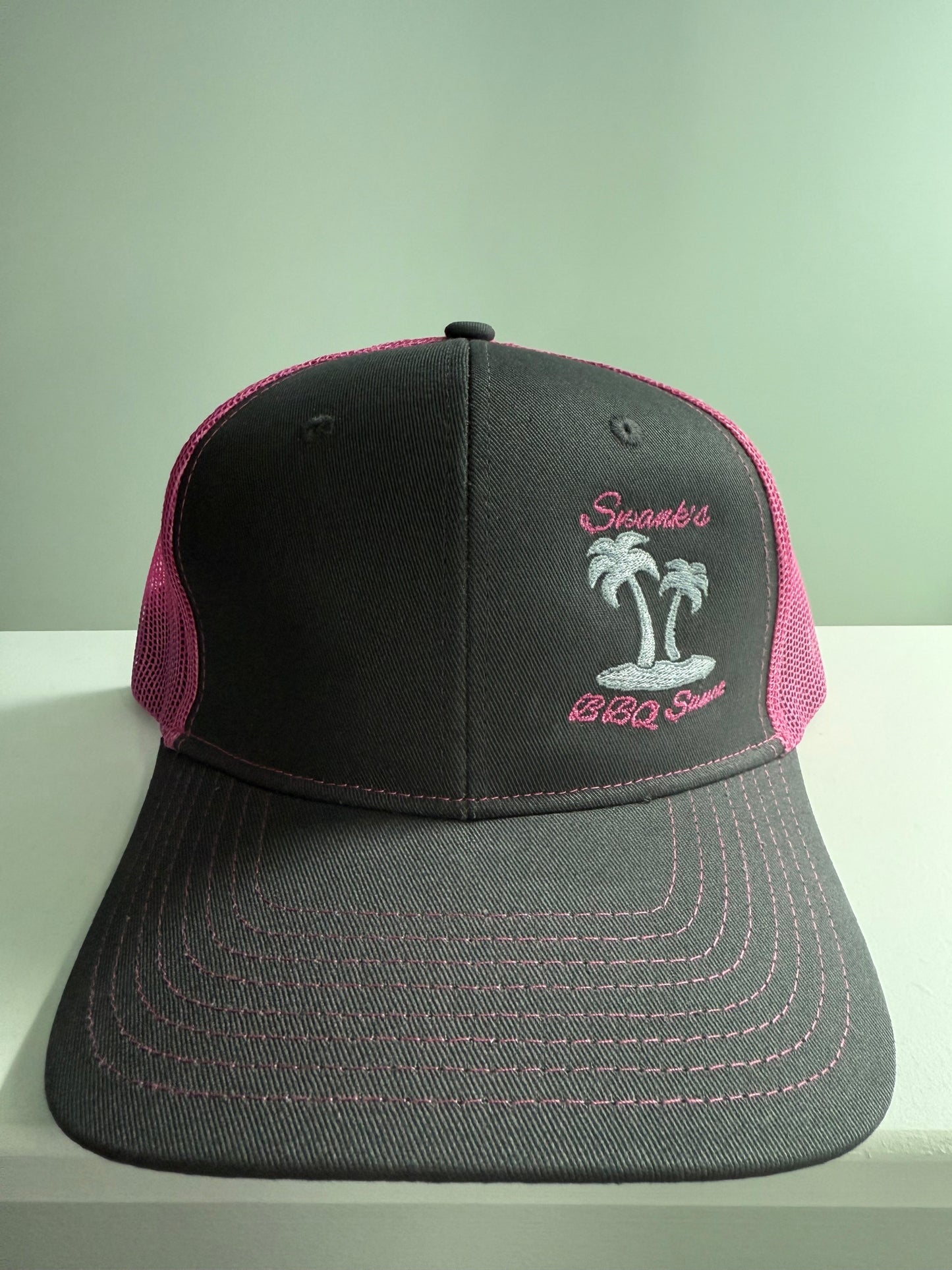 Swank's BBQ Sauce Hat Grey/Pink
